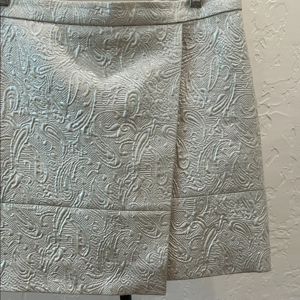 J. Crew Silver Textured Mini Skirt  JT